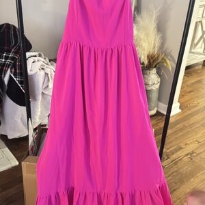Vibrant Pink Strapless Dress
